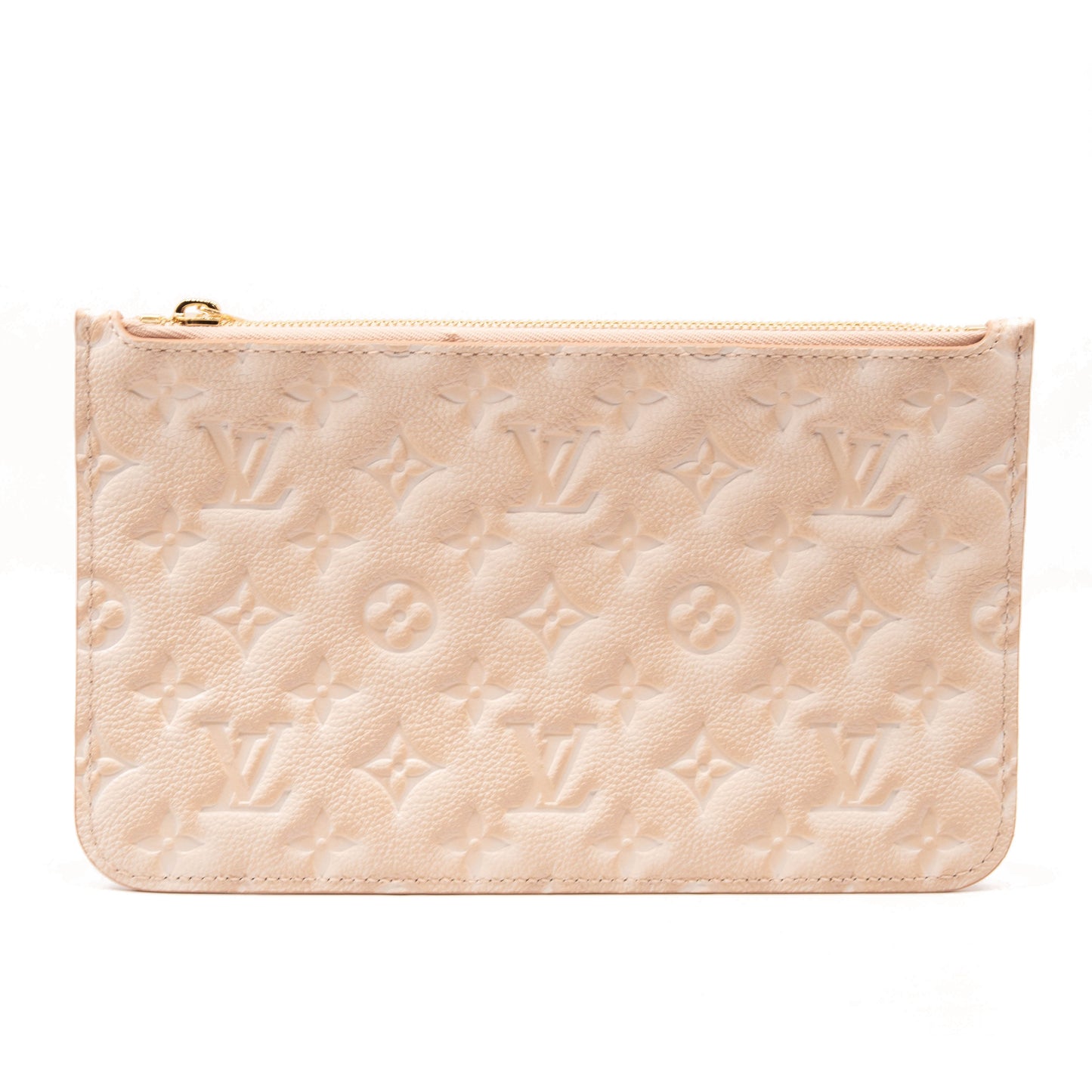 Louis Vuitton Empreinte Monogram Summer Stardust Neverfull MM Pochette Beige Clair Pink Wristlet