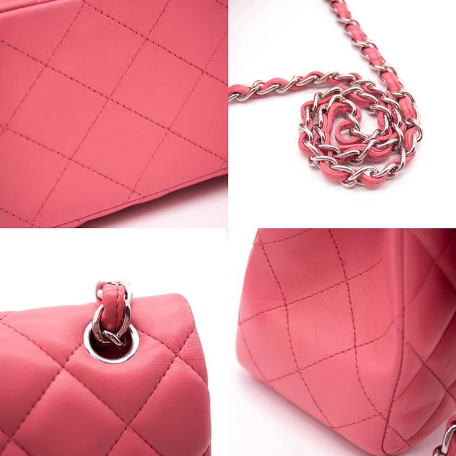 Chanel Double Flap Quilted Jumbo Pink Lambskin Leather Shoulder Bag