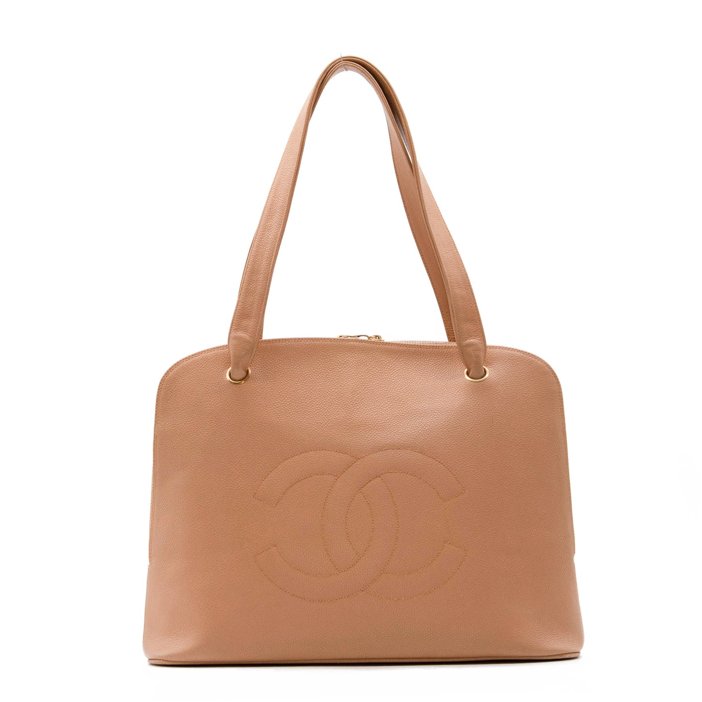 Chanel Timeless Dome Tote Caviar Vintage Beige Tote