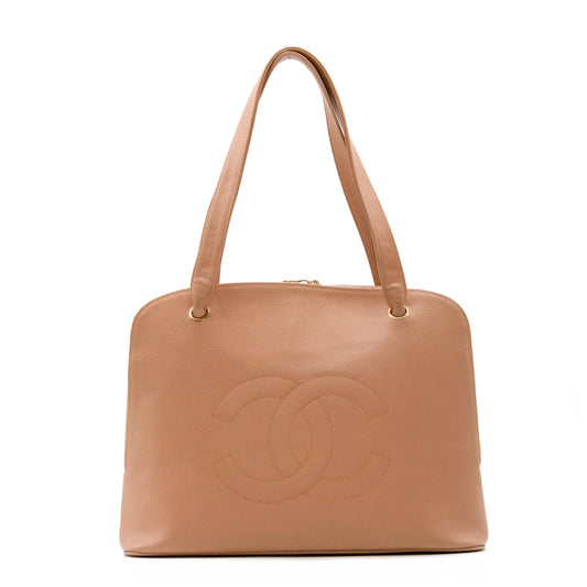 Chanel Timeless Dome Tote Caviar Vintage Beige Tote