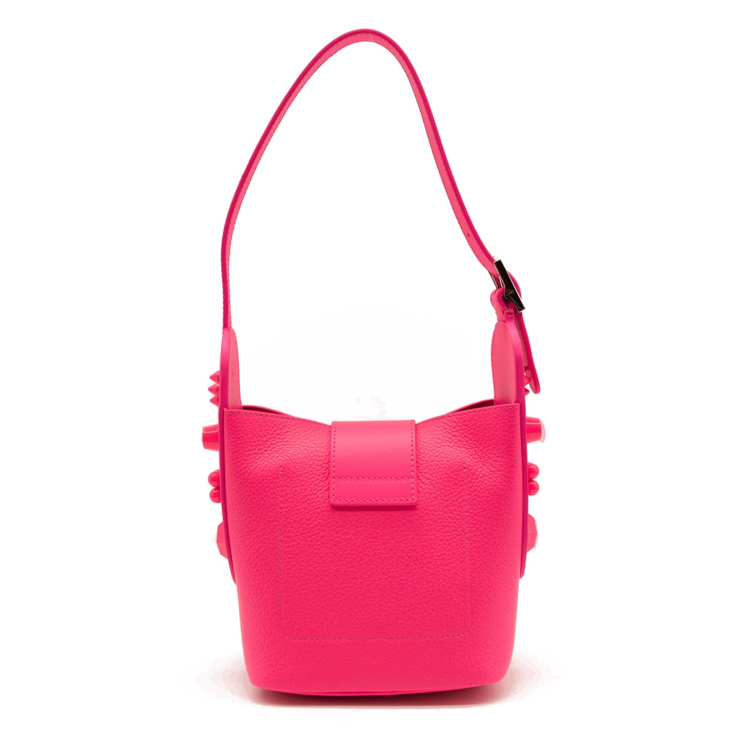 NEW Christian Louboutin Carasky Empire Leather Bucket Bag Pink