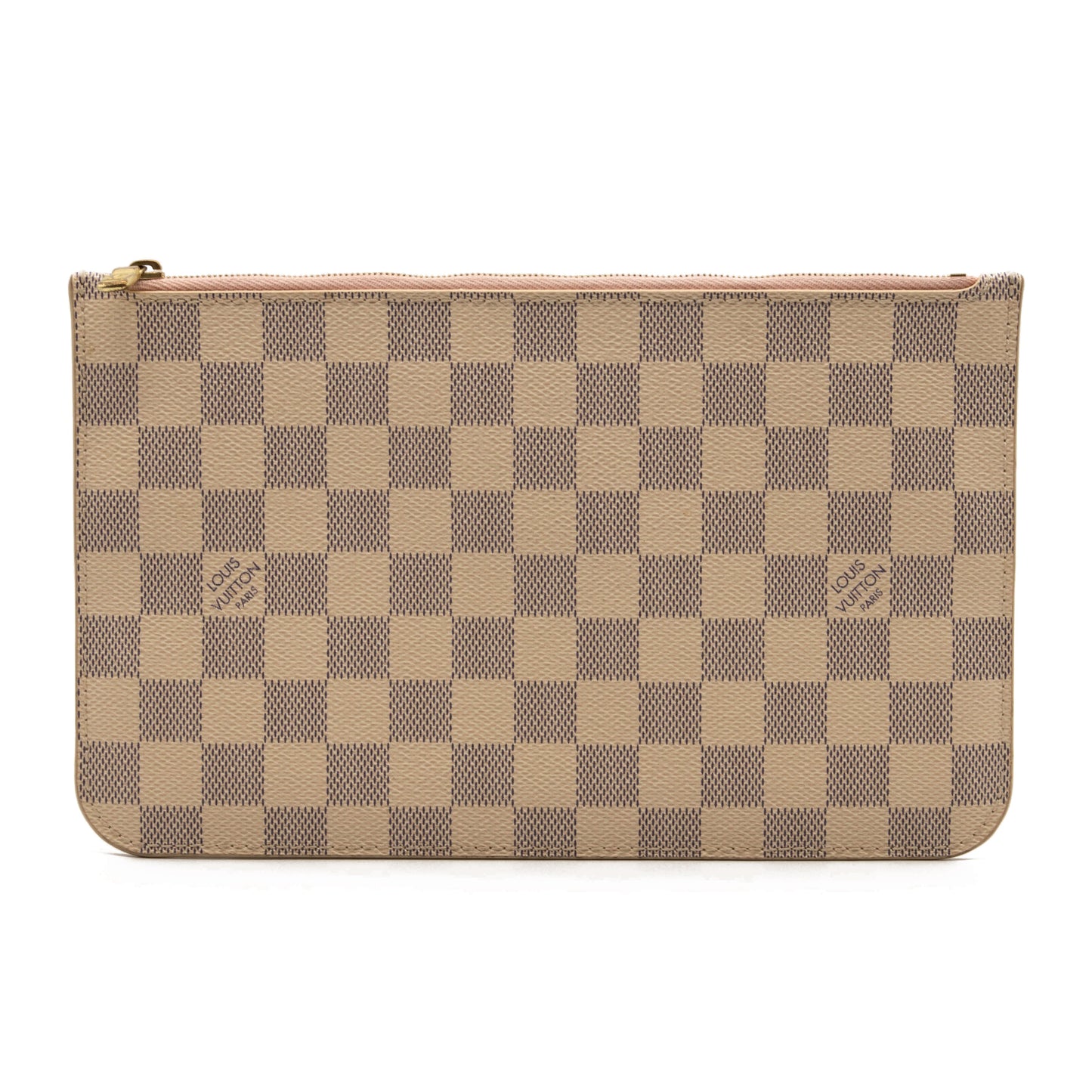 Louis Vuitton Damier Azur Neverfull MM GM Pochette Rose Ballerine