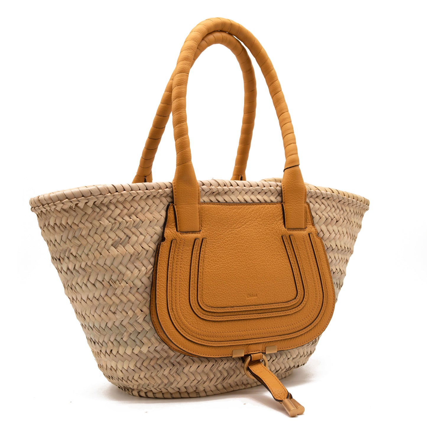 NEW Chloe Medium Marcie Woven Raffia Tote