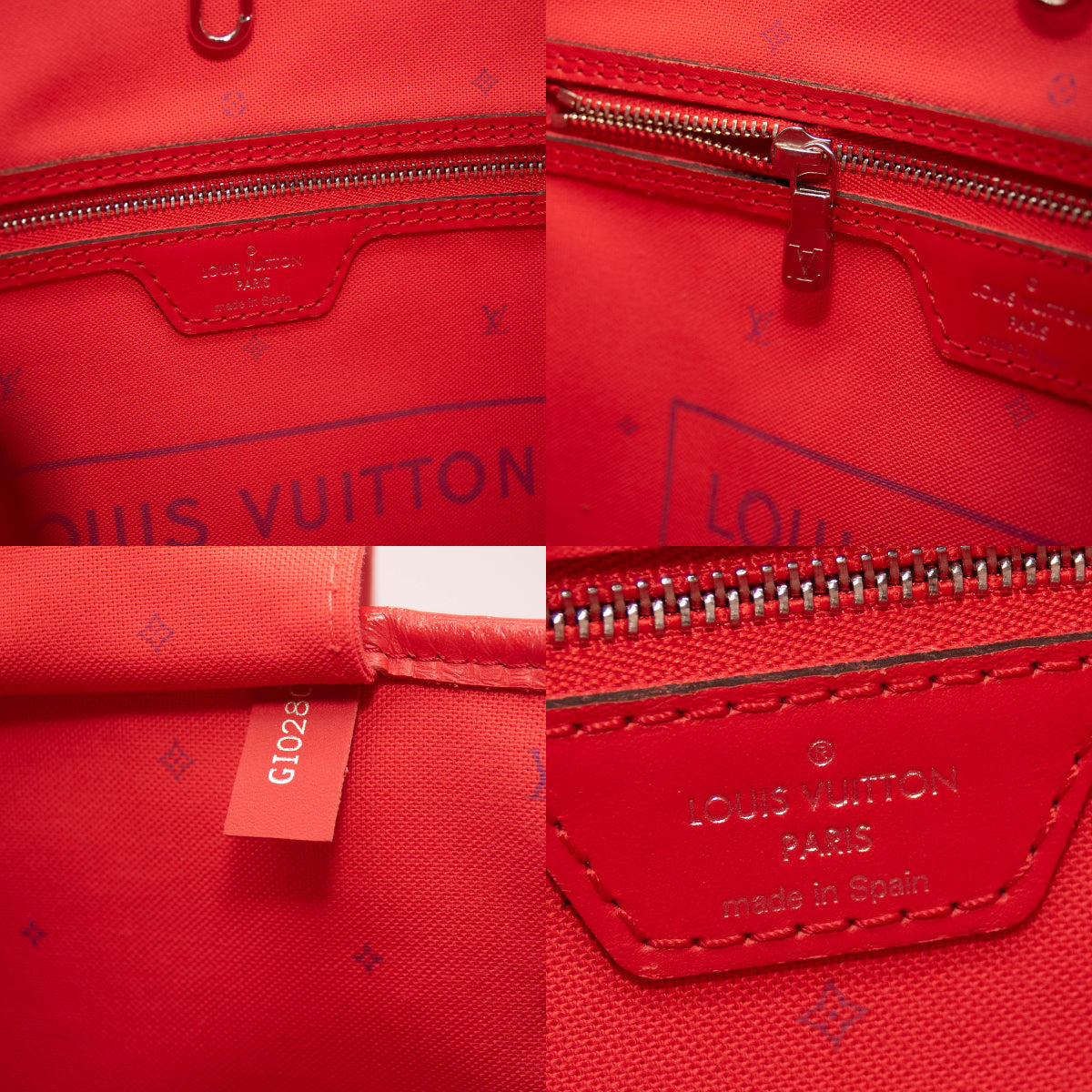 LOUIS VUITTON Monogram Escale Neverfull MM Rouge Tote Shoulder Bag