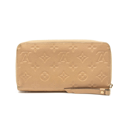 Louis Vuitton Empreinte Zippy Wallet Dune Beige Zip Around