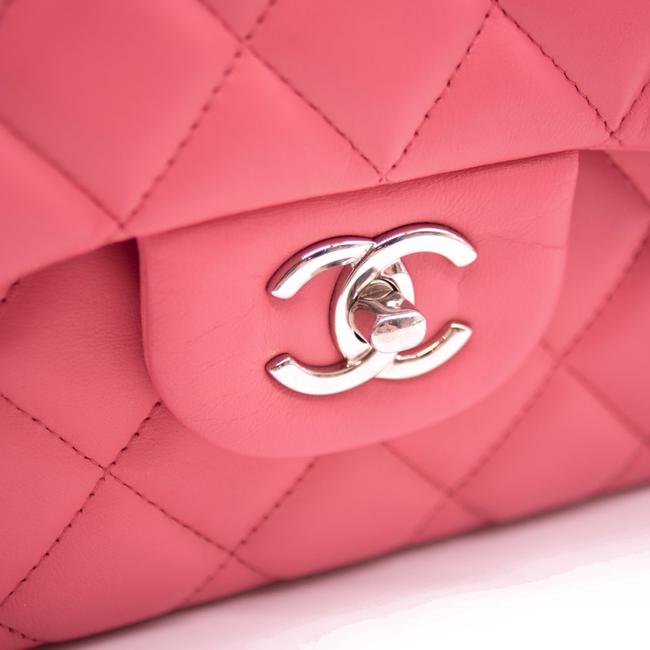 Chanel Double Flap Quilted Jumbo Pink Lambskin Leather Shoulder Bag