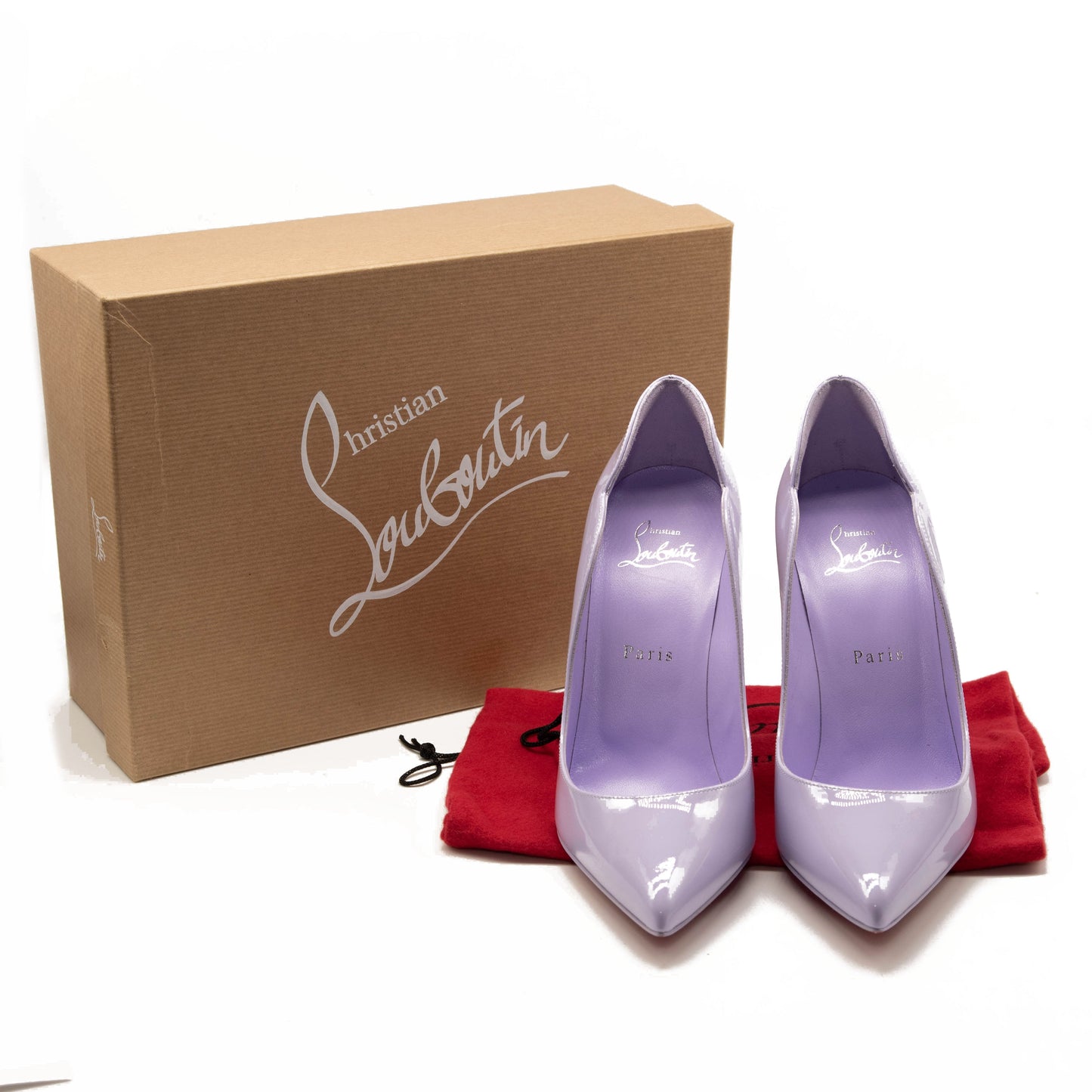 NEW Christian Louboutin Hot Chick Scallop Pointed Toe Pump Lilac EU 39