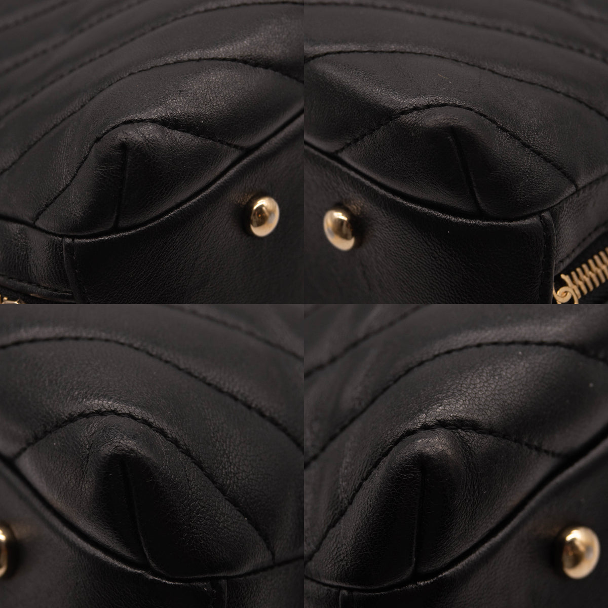 CHANEL Lambskin Quilted Small Bowling Bag Black 531953