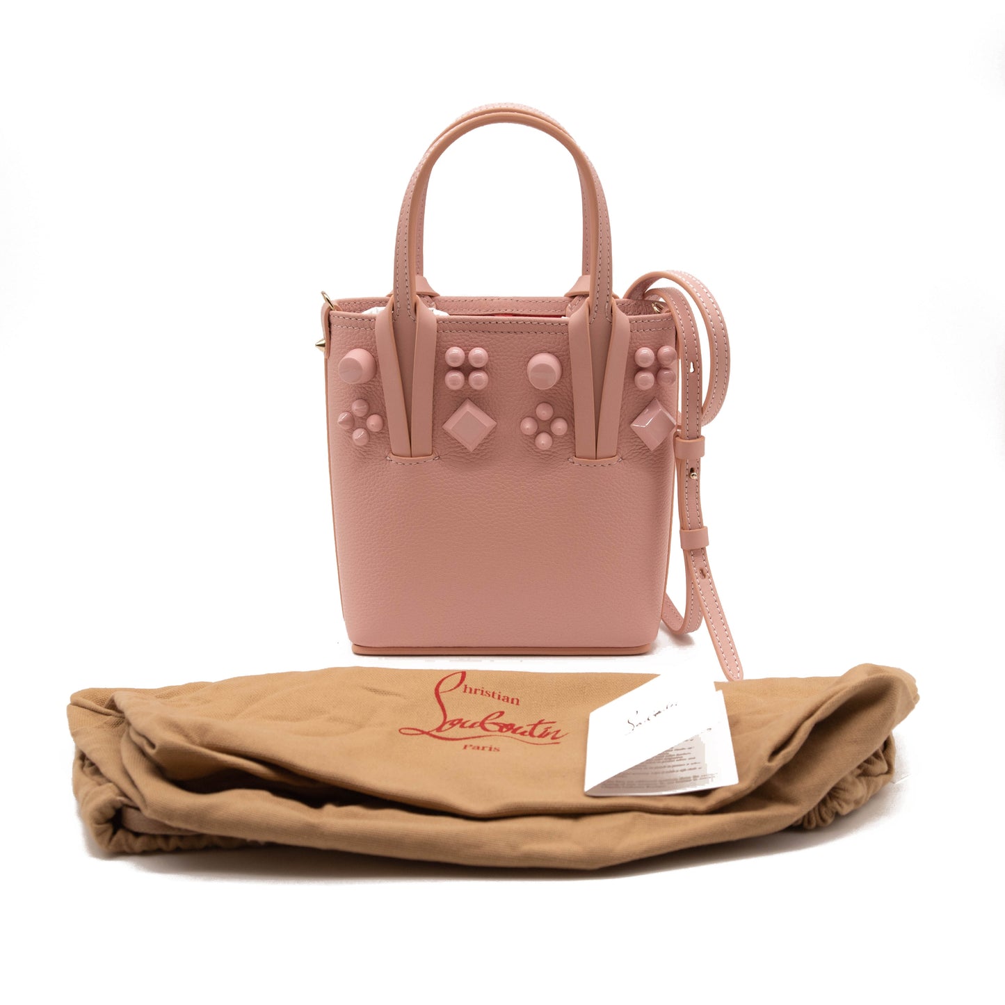 NEW Christian Louboutin Mini Cabata North/South Leather Tote