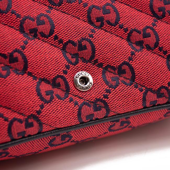 NEW Gucci GG Marmont Monogram Multicolor Matelasse Diagonal Super Mini Red Canvas Shoulder Bag