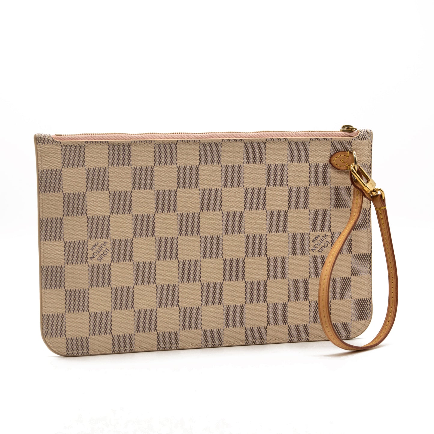 Louis Vuitton Damier Azur Neverfull MM GM Pochette Rose Ballerine