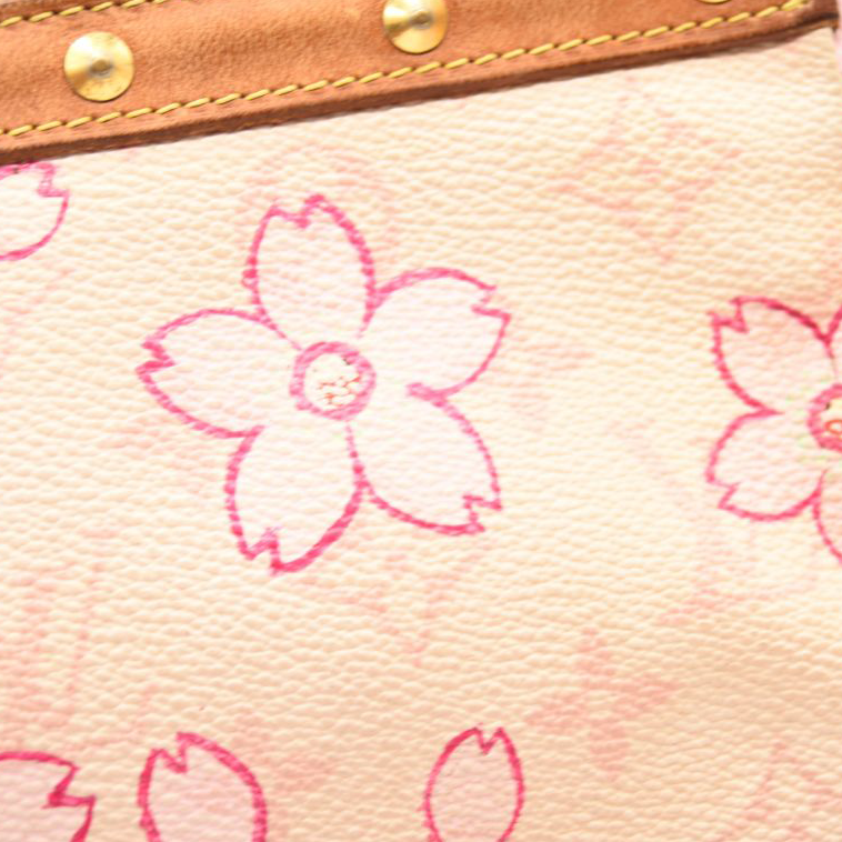 Used Louis Vuitton Monogram Cherry Blossom Pochette Accessories Pink