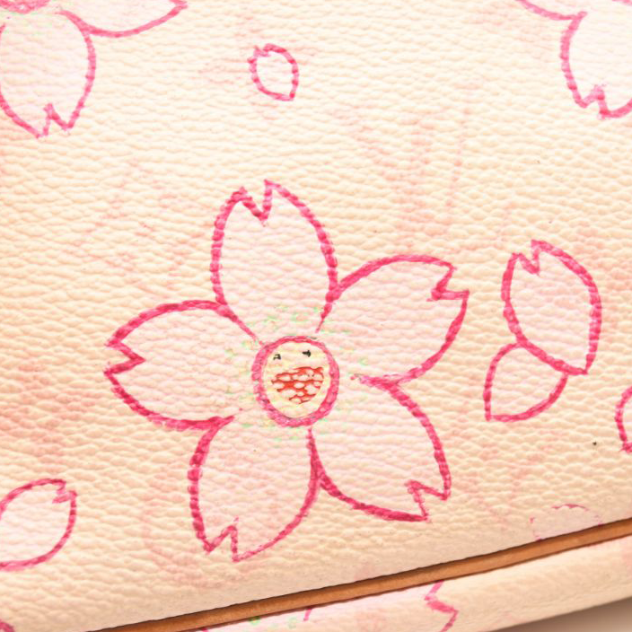 Used Louis Vuitton Monogram Cherry Blossom Pochette Accessories Pink