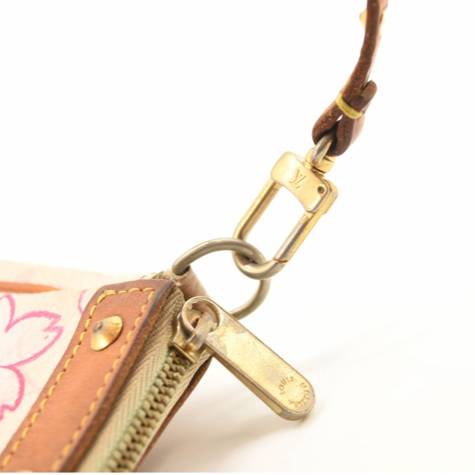 Used Louis Vuitton Monogram Cherry Blossom Pochette Accessories Pink