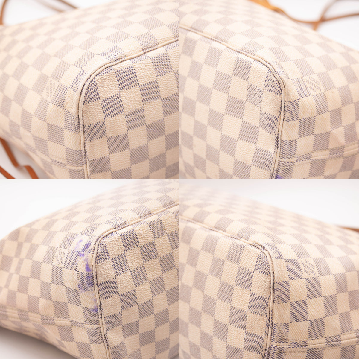 Louis Vuitton Neverfull Neo Mm White Damier Azur Canvas Tote