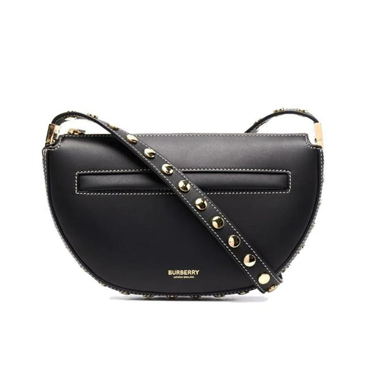 NEW Burberry Mini Olympia Studded Black Leather Shoulder Bag