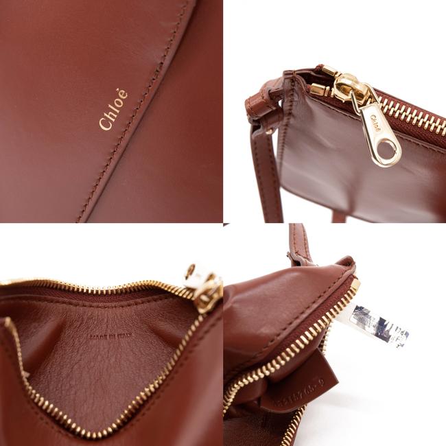 NEW Chloe Bucket Tulip Small Sepia Brown Leather Cross Body Bag