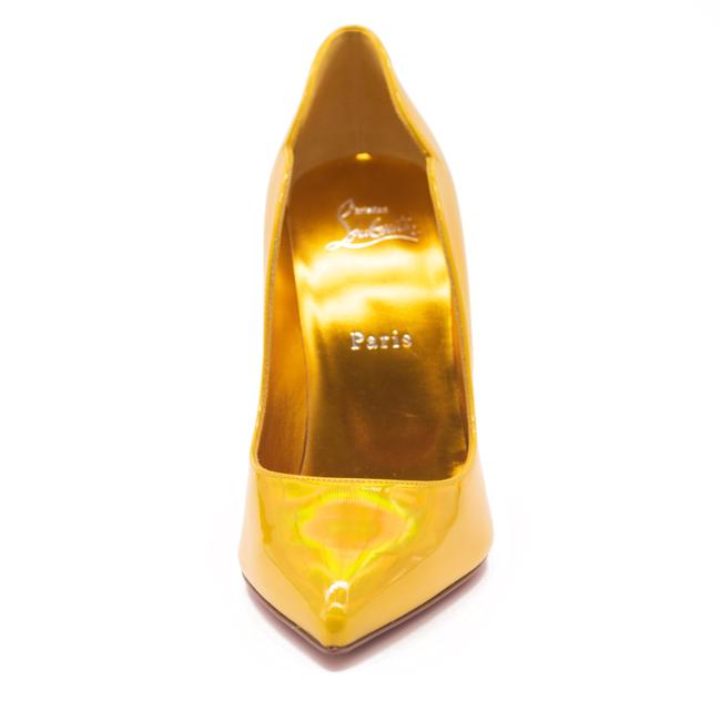 NEW Christian Louboutin Yellow Hot Chick Pointed Toe Eu 38.5 Pumps