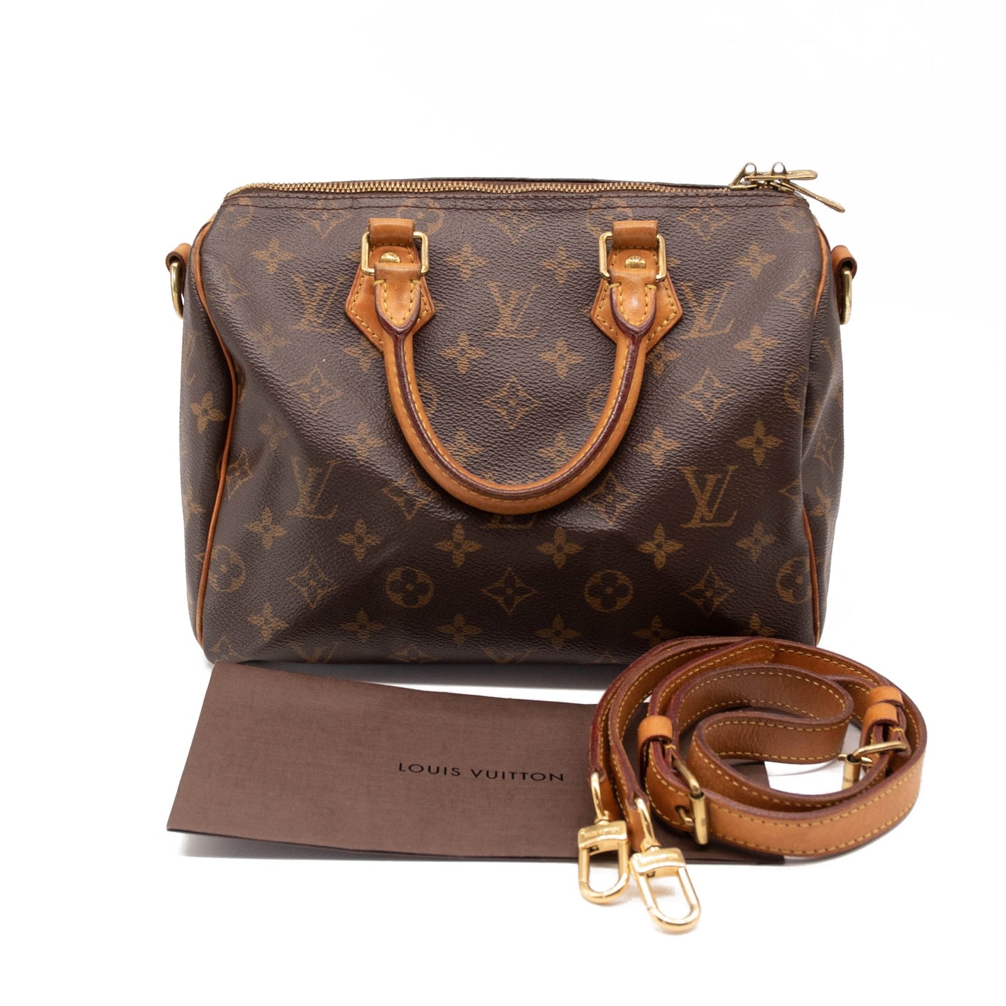 Louis Vuitton Speedy Bandouliere 25 Brown Monogram Canvas Satchel