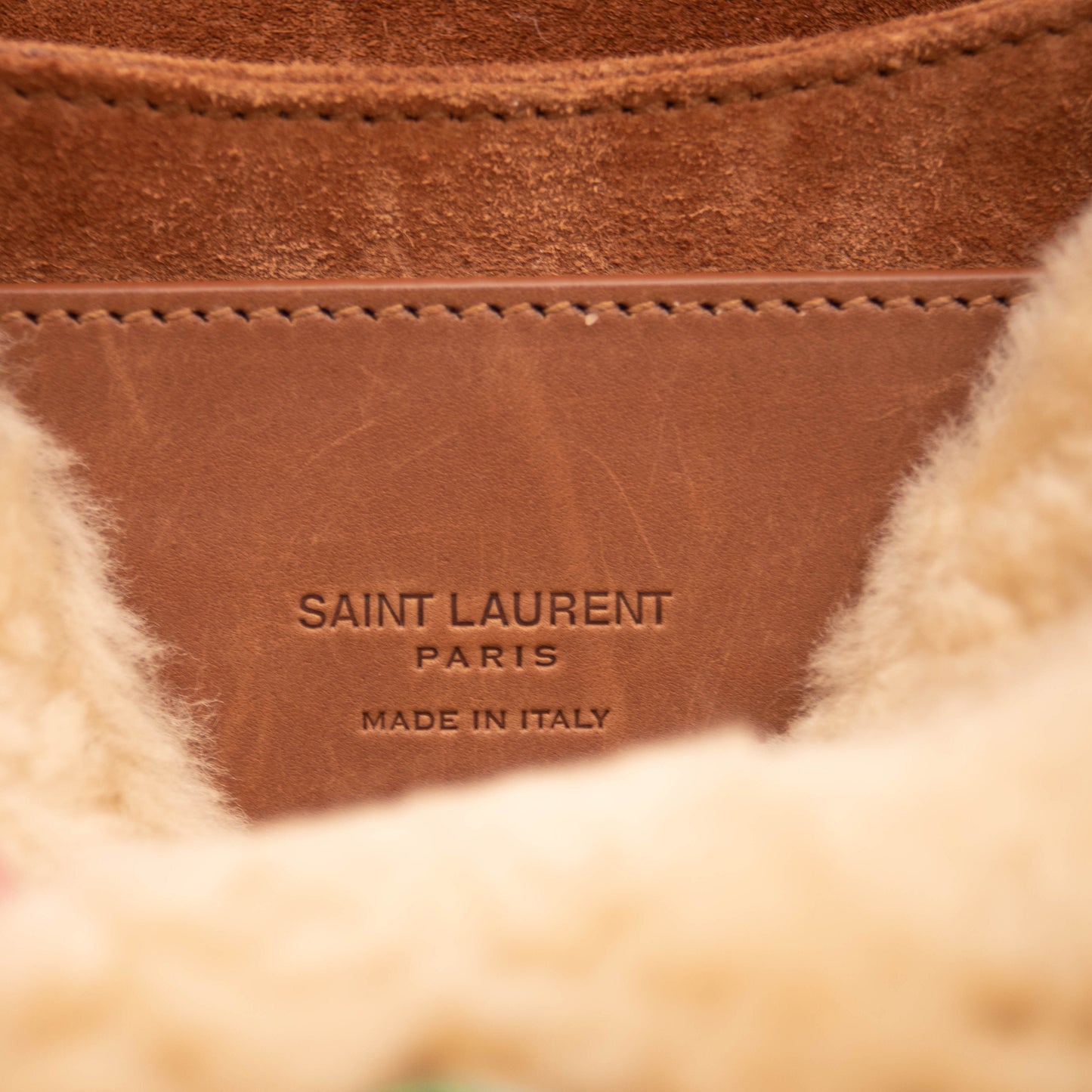 Saint Laurent Shoulder Small Kaia Suede & Shearling 619740 Bto8w 9276 Brown Leather Cross Body Bag