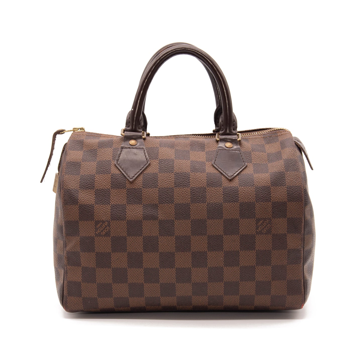 Louis Vuitton Speedy Damier Ebene 25 Brown Canvas Satchel