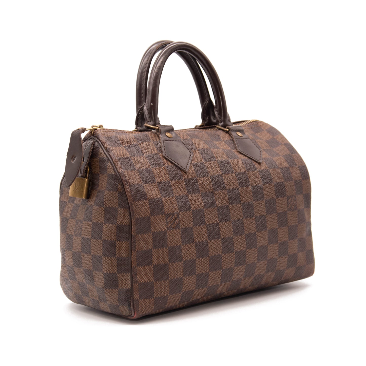 Louis Vuitton Speedy Damier Ebene 25 Brown Canvas Satchel