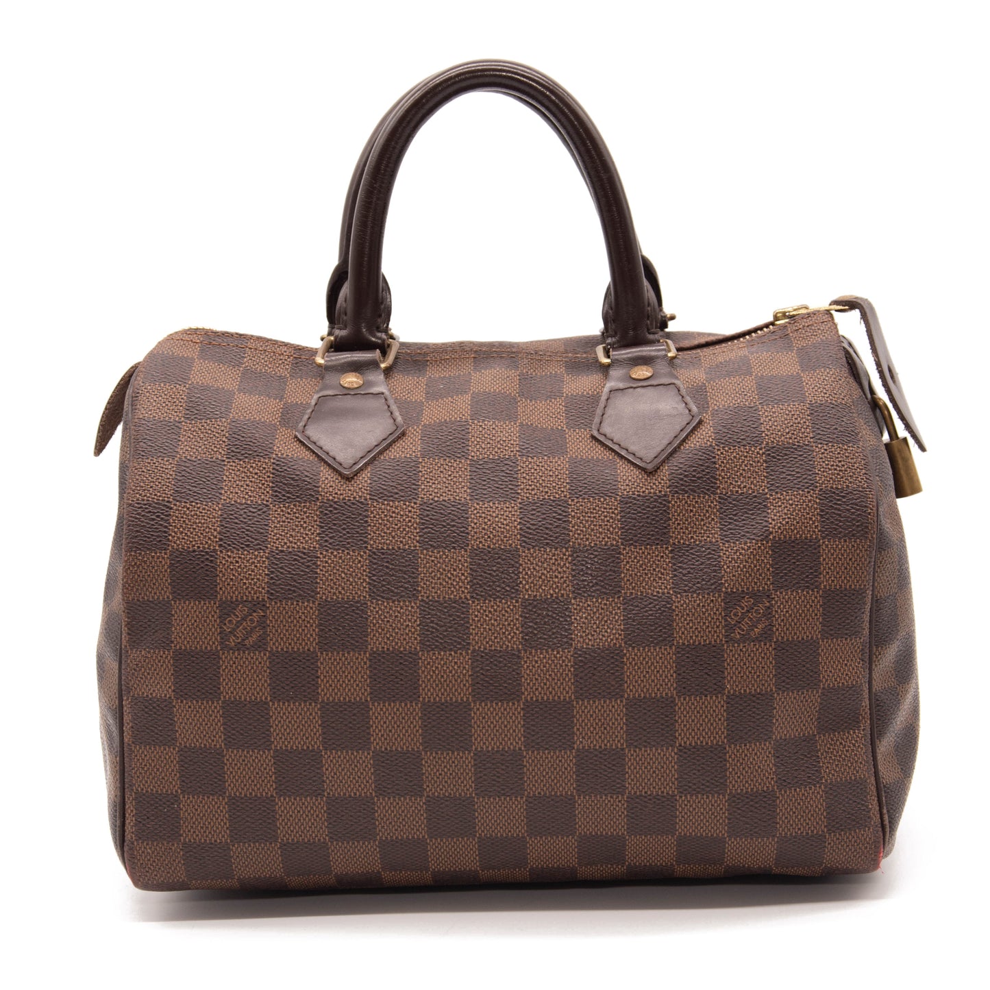 Louis Vuitton Speedy Damier Ebene 25 Brown Canvas Satchel