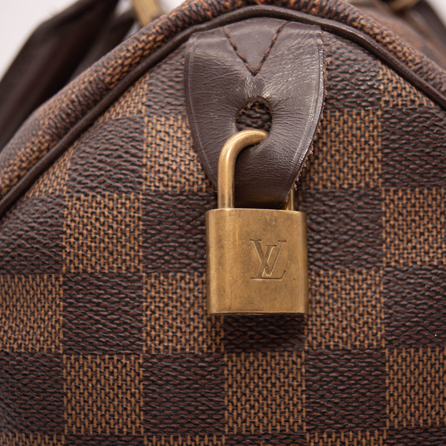 Louis Vuitton Speedy Damier Ebene 25 Brown Canvas Satchel