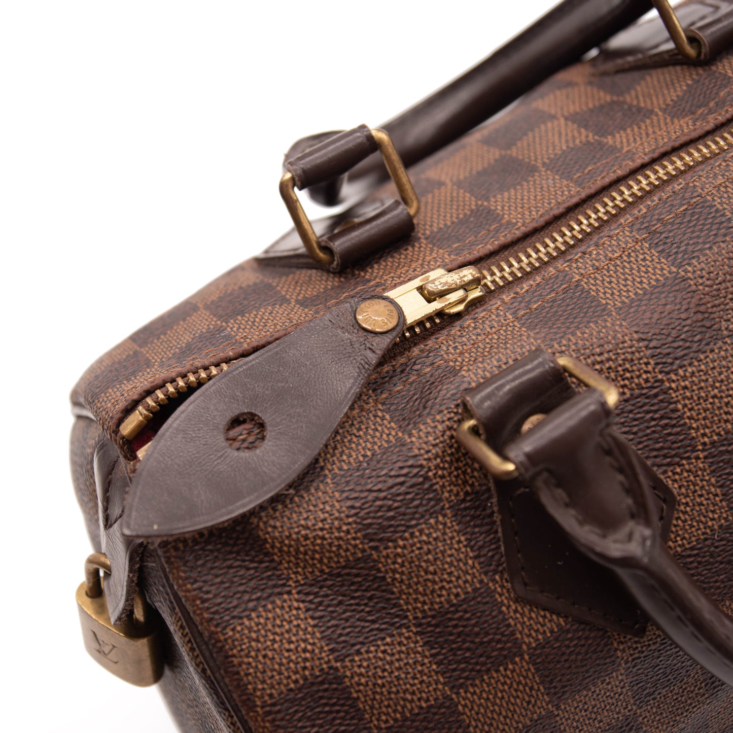 Louis Vuitton Speedy Damier Ebene 25 Brown Canvas Satchel