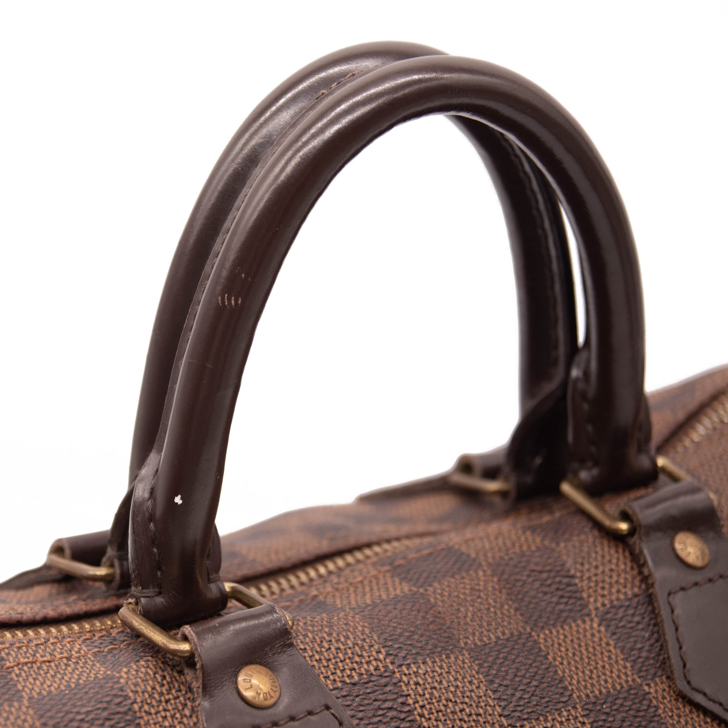 Louis Vuitton Speedy Damier Ebene 25 Brown Canvas Satchel