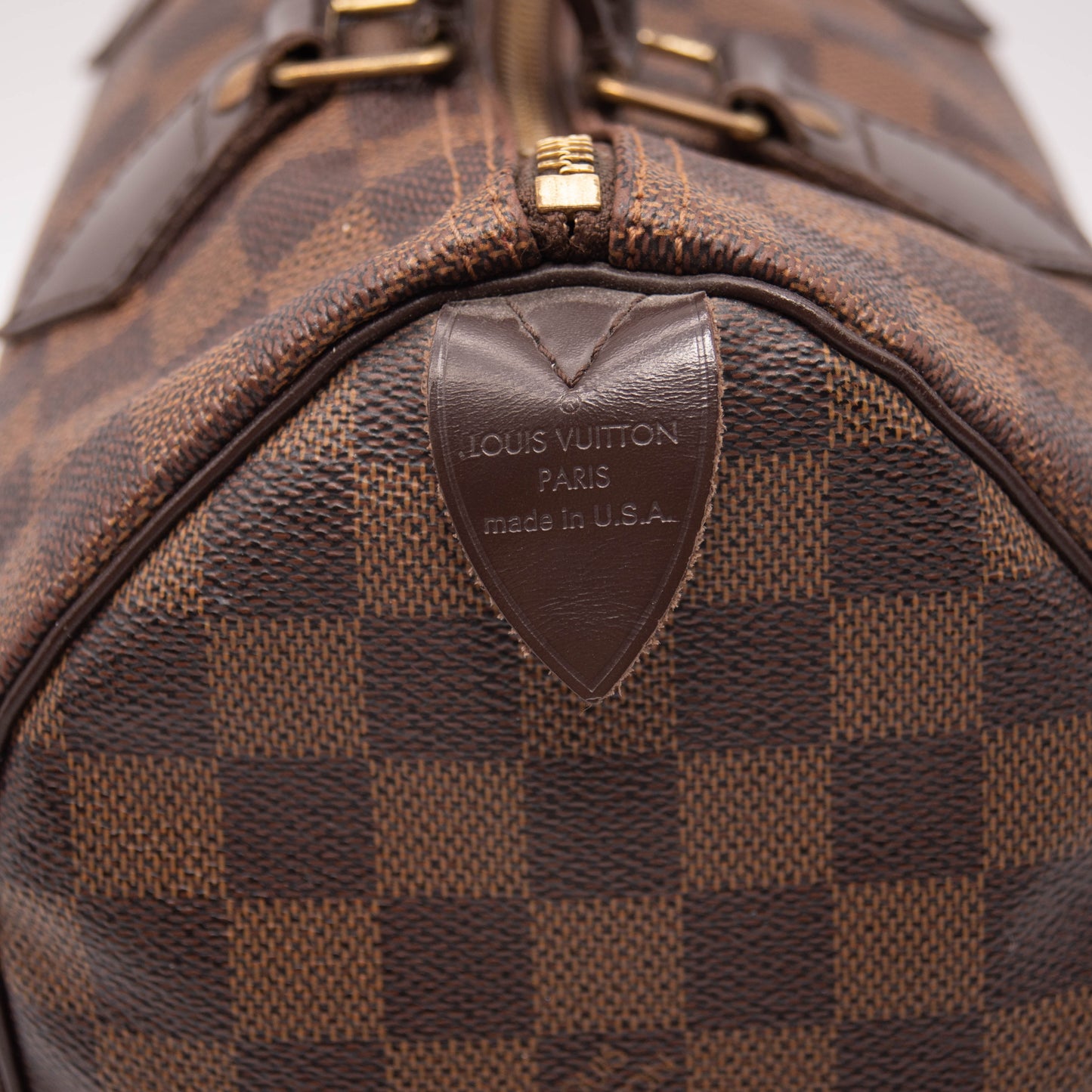 Louis Vuitton Speedy Damier Ebene 25 Brown Canvas Satchel