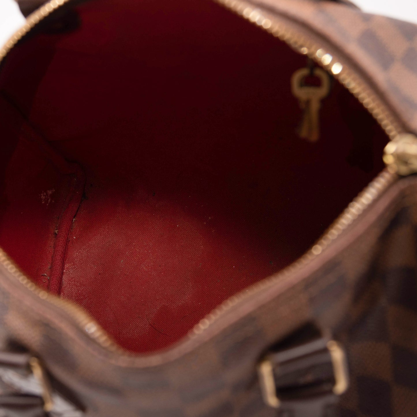 Louis Vuitton Speedy Damier Ebene 25 Brown Canvas Satchel