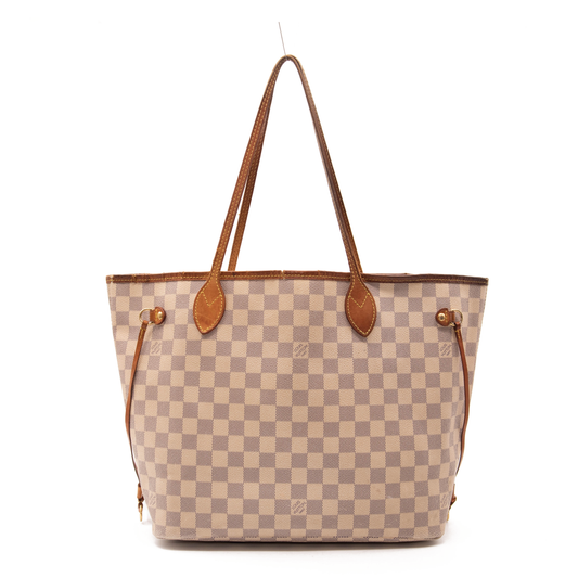 Louis Vuitton Neverfull Neo Mm White Damier Azur Canvas Tote