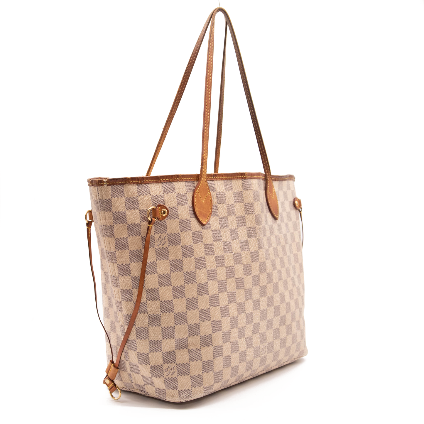 Louis Vuitton Neverfull Neo Mm White Damier Azur Canvas Tote