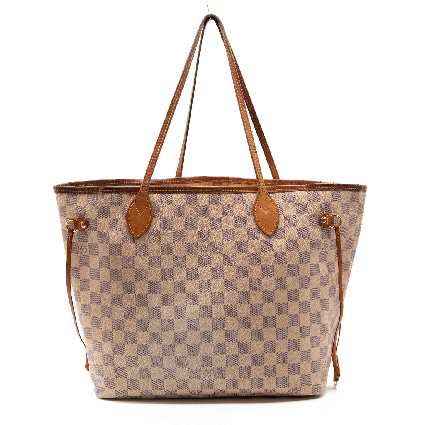 Louis Vuitton Neverfull Neo Mm White Damier Azur Canvas Tote