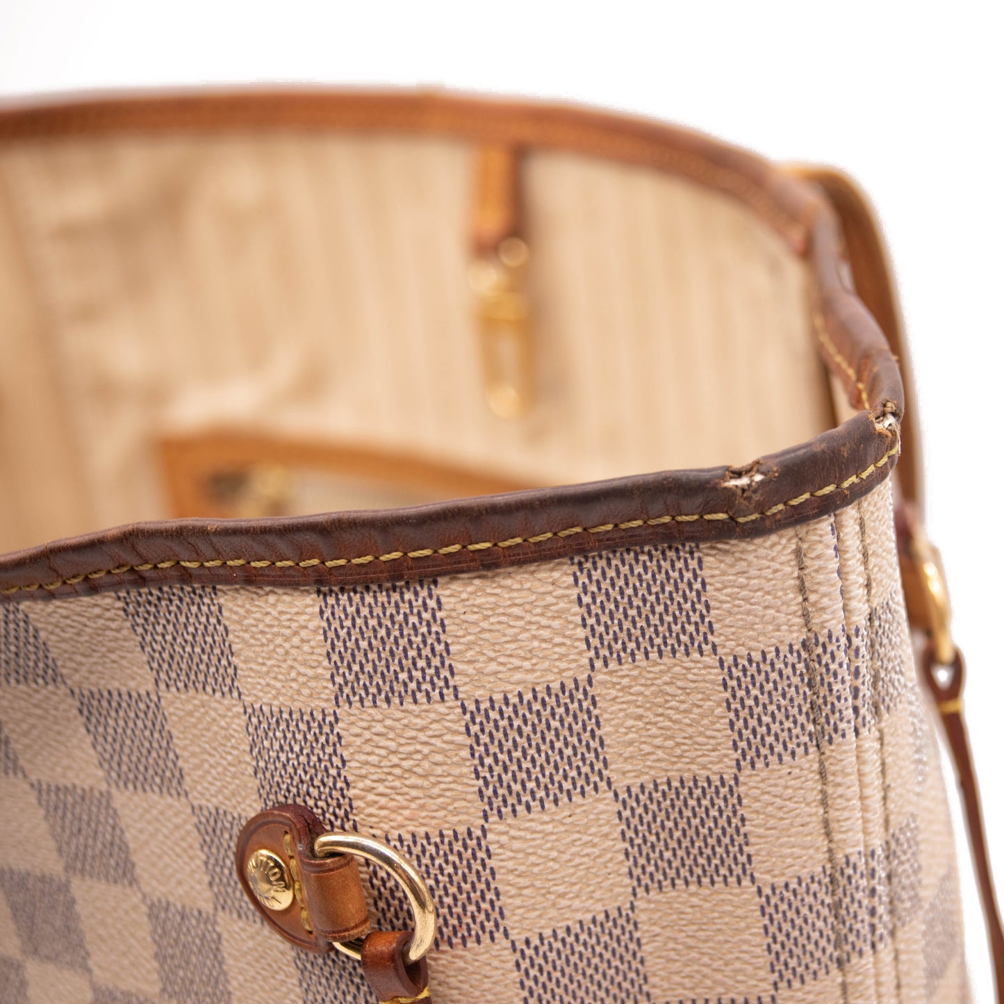 Louis Vuitton Neverfull Neo Mm White Damier Azur Canvas Tote