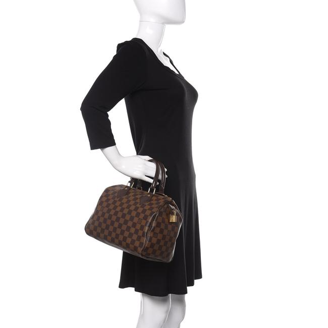 Louis Vuitton Speedy Damier Ebene 25 Brown Canvas Satchel