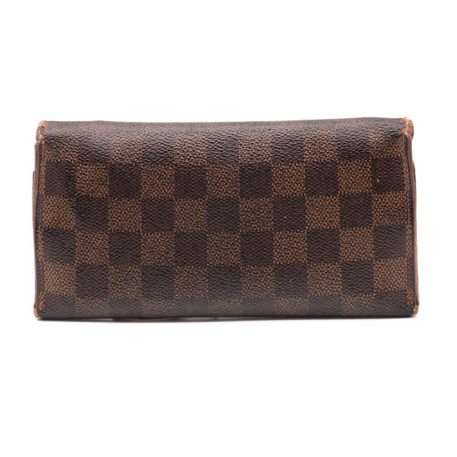 Louis Vuitton Brown Josephine Damier Ebene Red Wallet