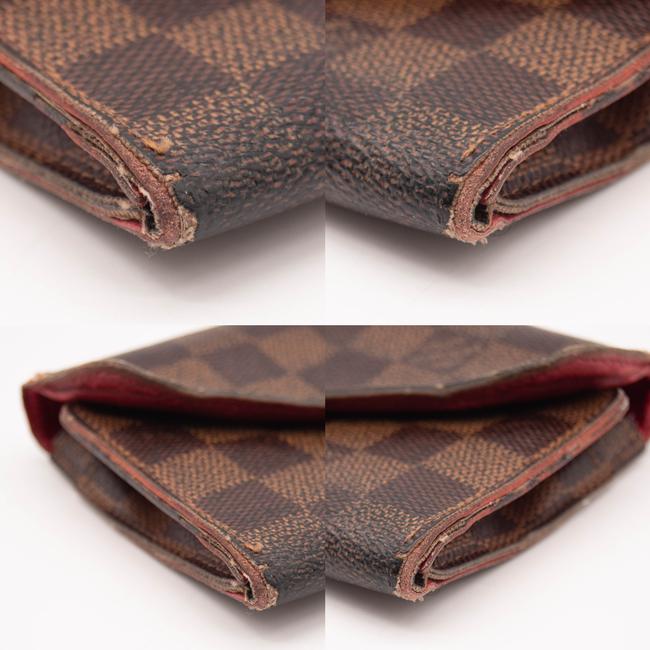 Louis Vuitton Brown Josephine Damier Ebene Red Wallet