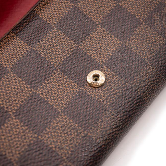 Louis Vuitton Brown Josephine Damier Ebene Red Wallet