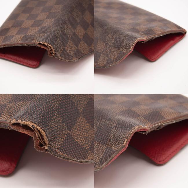 Louis Vuitton Brown Josephine Damier Ebene Red Wallet