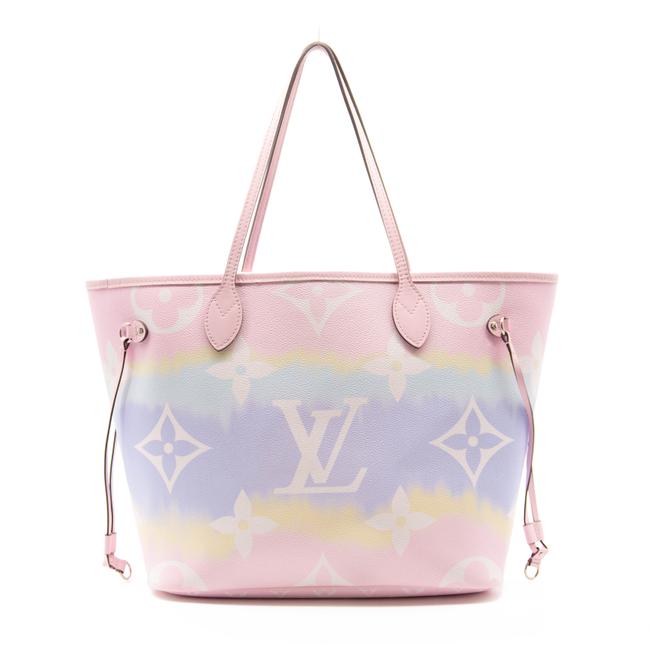 Louis Vuitton Neverfull Monogram Mm Pastel Pink Escale Tote