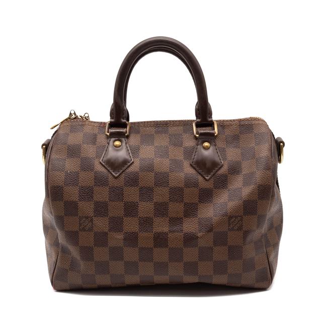 Louis Vuitton Speedy Bandouliere 25 Brown Damier Ebene Canvas Cross Body Bag