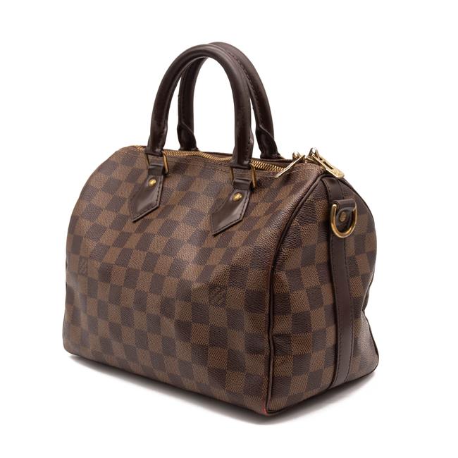 Louis Vuitton Speedy Bandouliere 25 Brown Damier Ebene Canvas Cross Body Bag