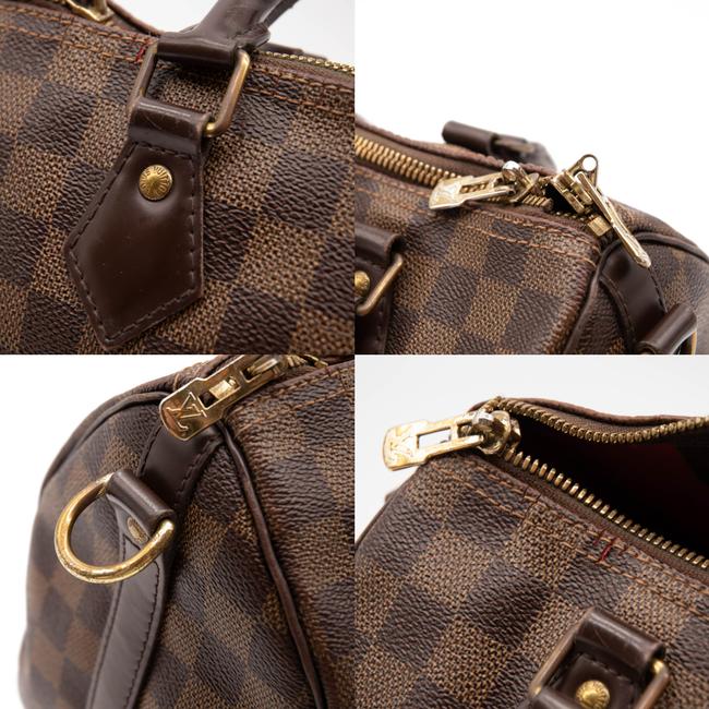 Louis Vuitton Speedy Bandouliere 25 Brown Damier Ebene Canvas Cross Body Bag