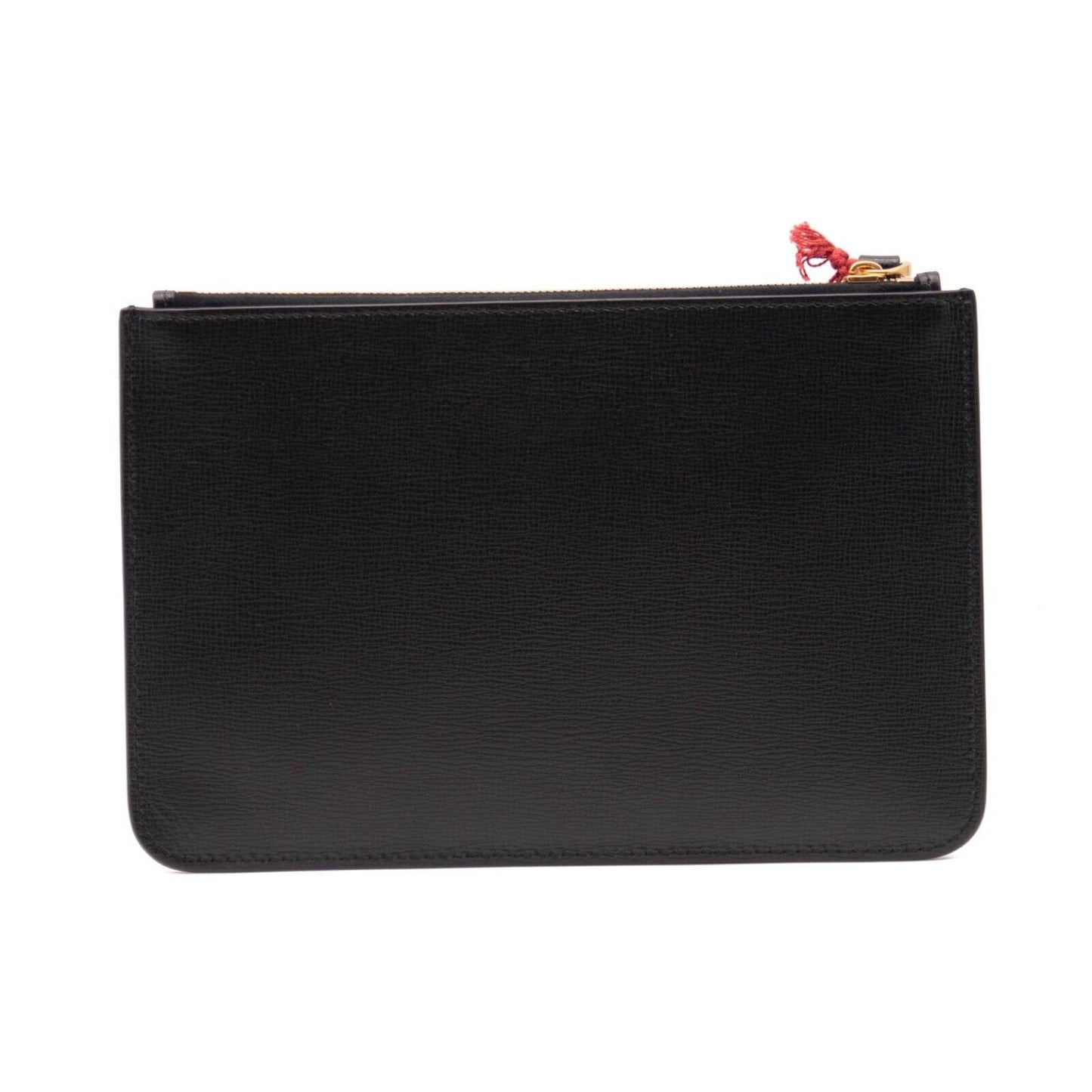 NEW Valentino Clutch Rockstud Small Leather Pouch Black Red 2022 with box