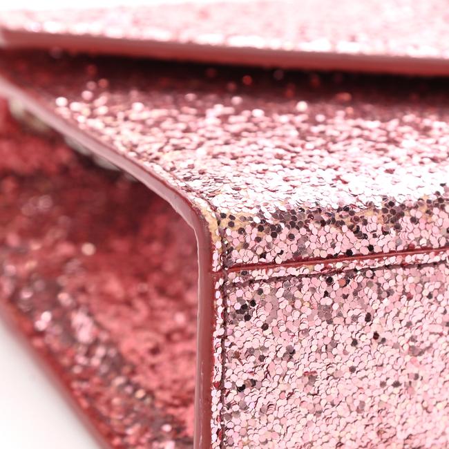 Saint Laurent Glitter Monogram Galactica Satchel Pink Leather Shoulder Bag