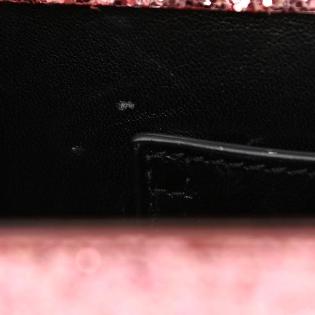 Saint Laurent Glitter Monogram Galactica Satchel Pink Leather Shoulder Bag