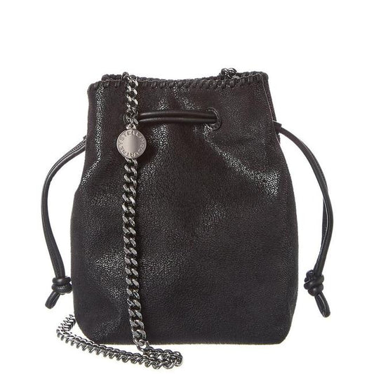 NEW Stella McCartney Bucket Falabella Micro Black Faux Leather Shoulder Bag