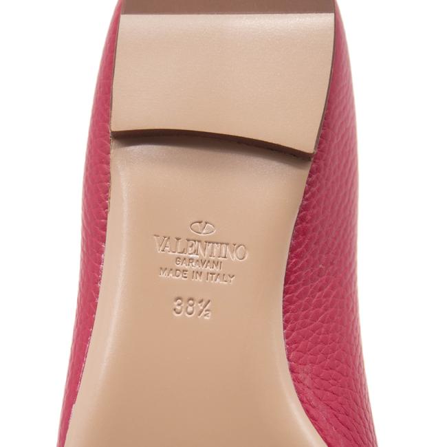 NEW Valentino Red Rockstud Mary Jane Pointed Toe Eu 38.5 Flats